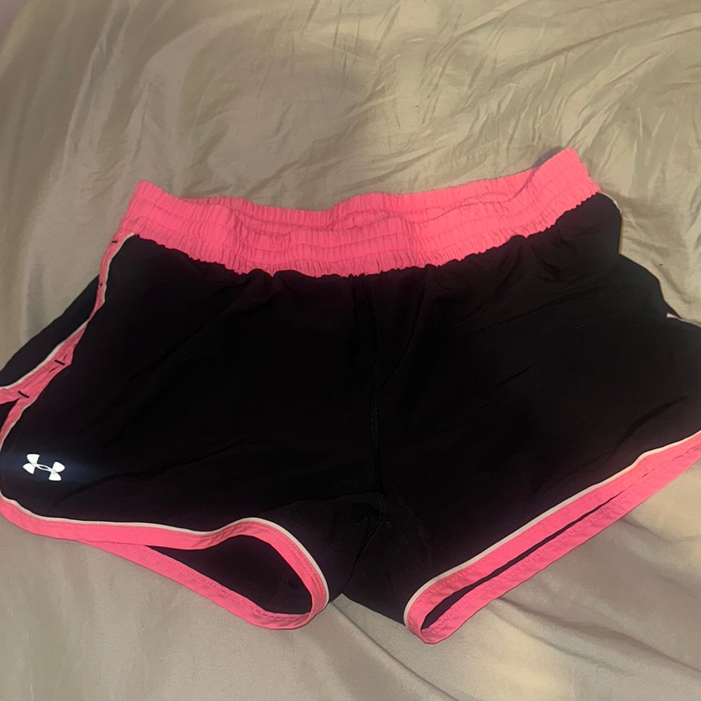 Under Armour Women's Athletic Shorts in Black and Pink